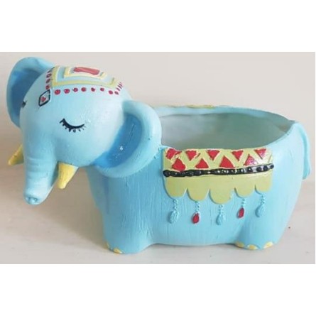 Cute Elephant Resin Pot